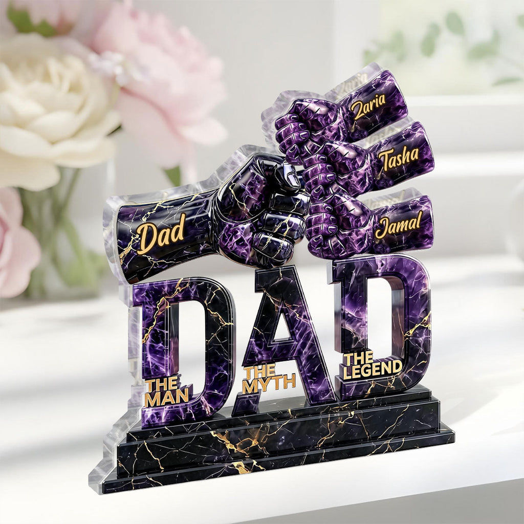 Dad The Man The Myth The Legend - Personalized Custom Shaped Acrylic Plaque