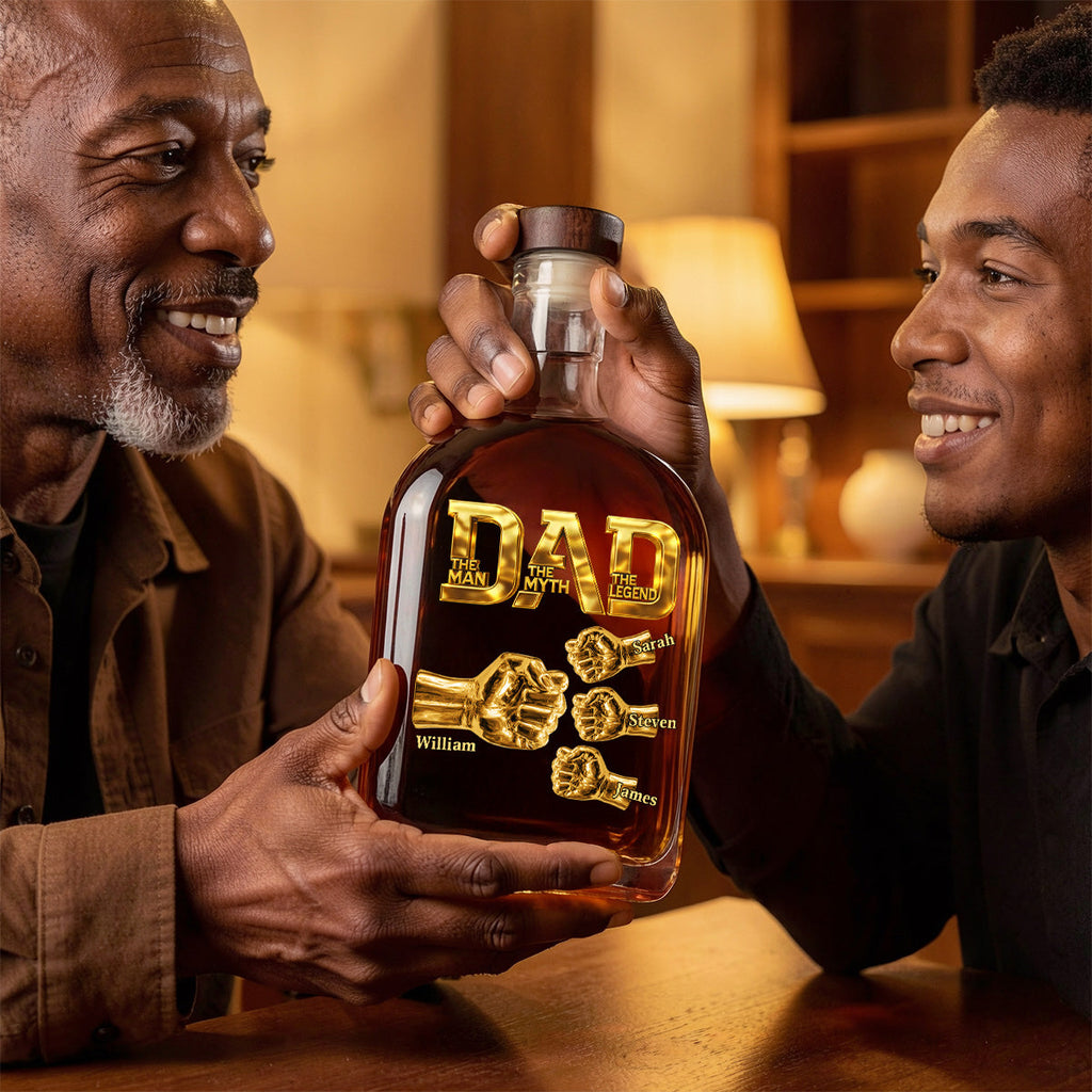 Dad The Man The Myth The Legend - Personalized Whiskey Bottle