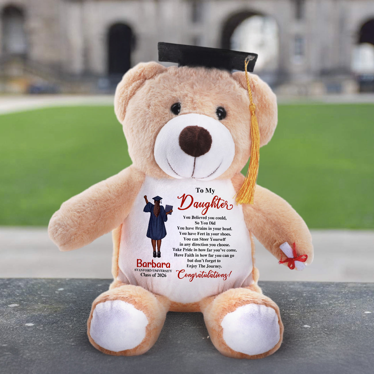 You Believed You Could - Personalized Graduation Teddy Bear