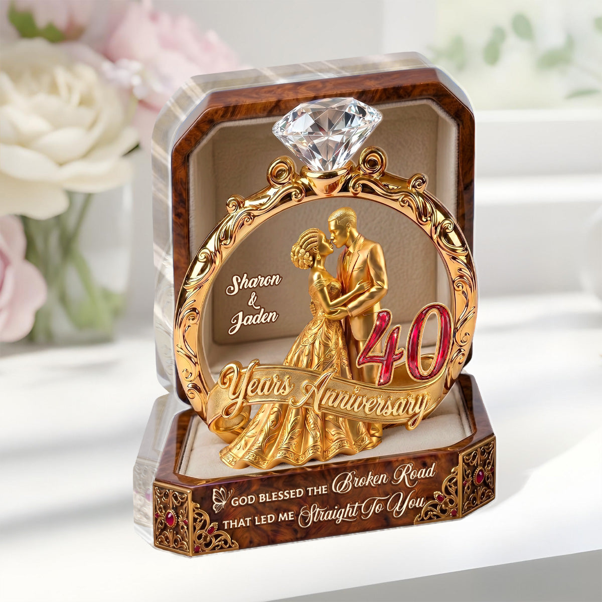 From Our First Kiss Till Our Last Breath - Personalized Custom Shaped Acrylic Plaque