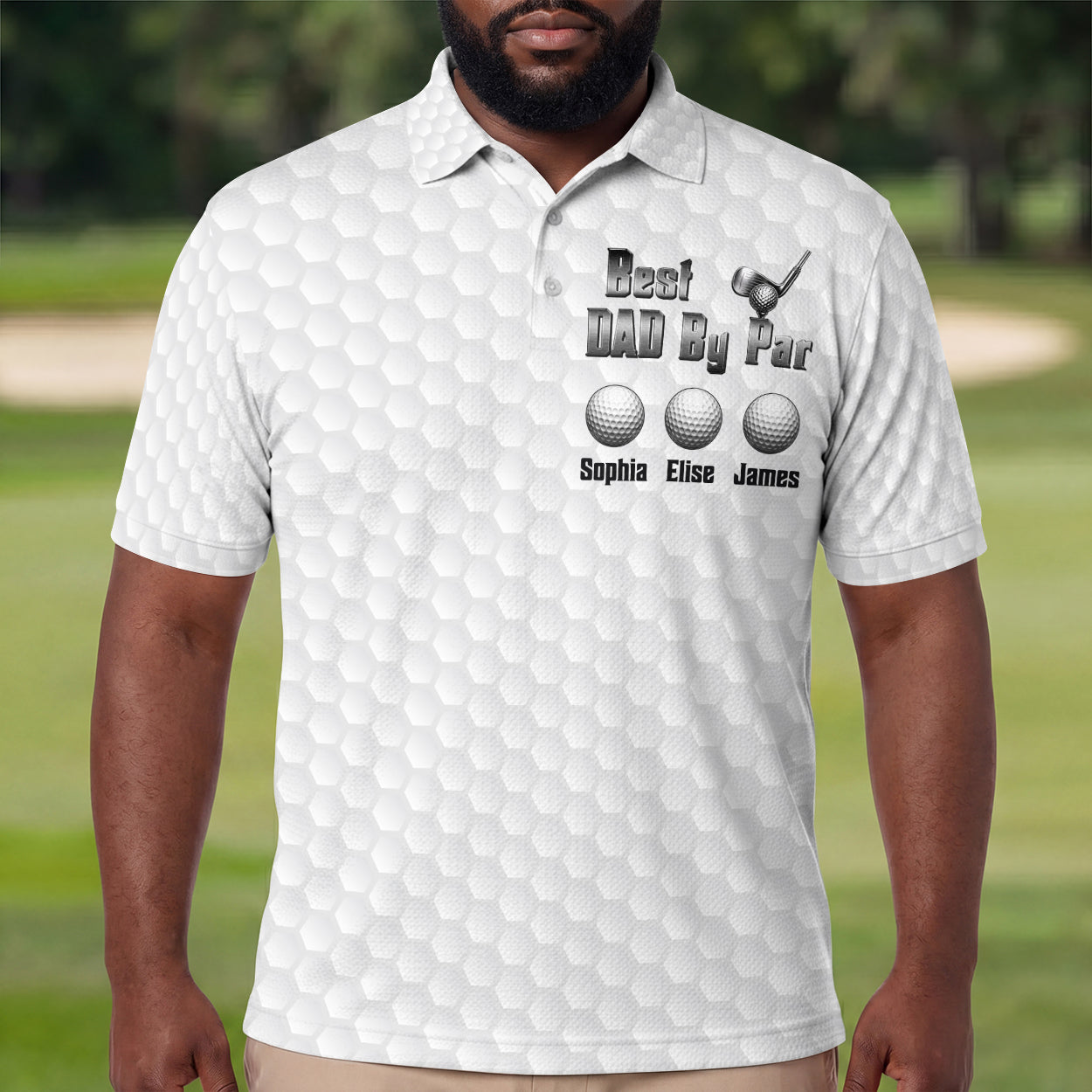 Father's Day Gifts, Best Dad By Par, Best Grandpa By Par - Personalized Polo Shirt