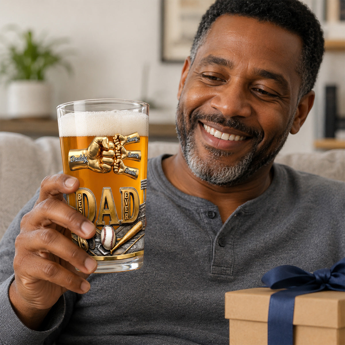Best Legend Dad Ever - Personalized Beer Glass