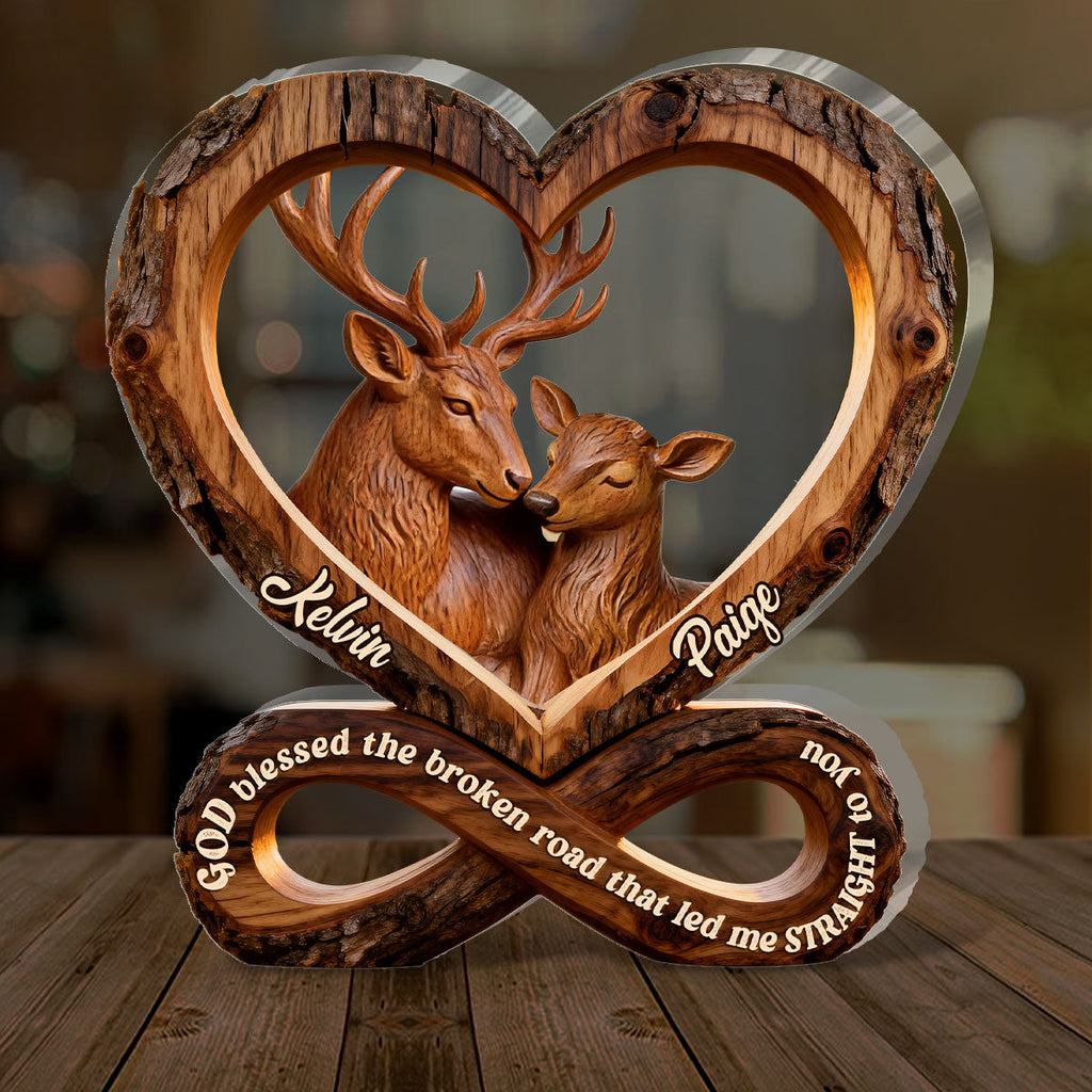God Blessed The Broken Road That Led Me Straight To You Ver 2 - Personalized Custom Shaped Acrylic Plaque