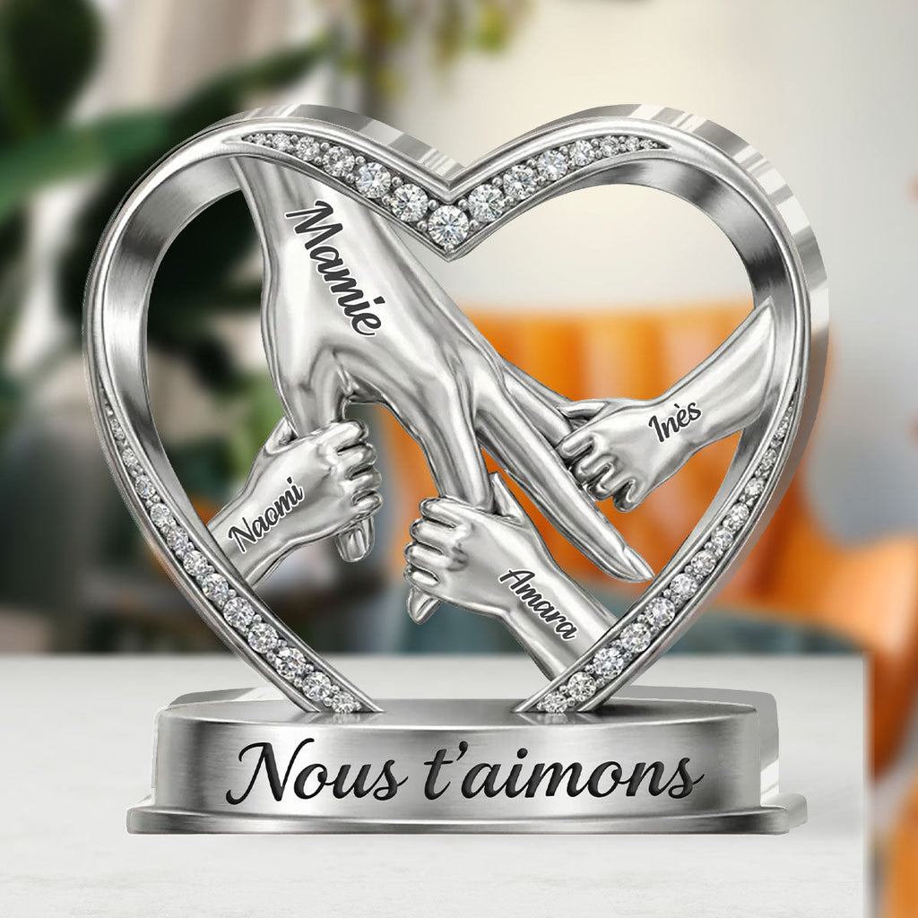 Nous T’aimons - Personalized Custom Shaped Acrylic Plaque