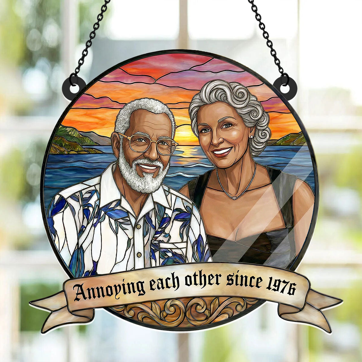 Annoying Each Other Since 1976 - Personalized Acrylic Suncatcher