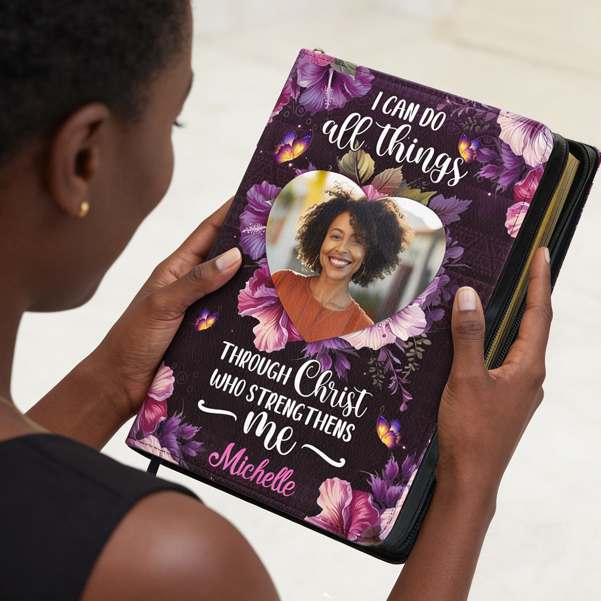 I Can Do All Things Through Christ Who Strengthens Me - Personalized Bible Cover