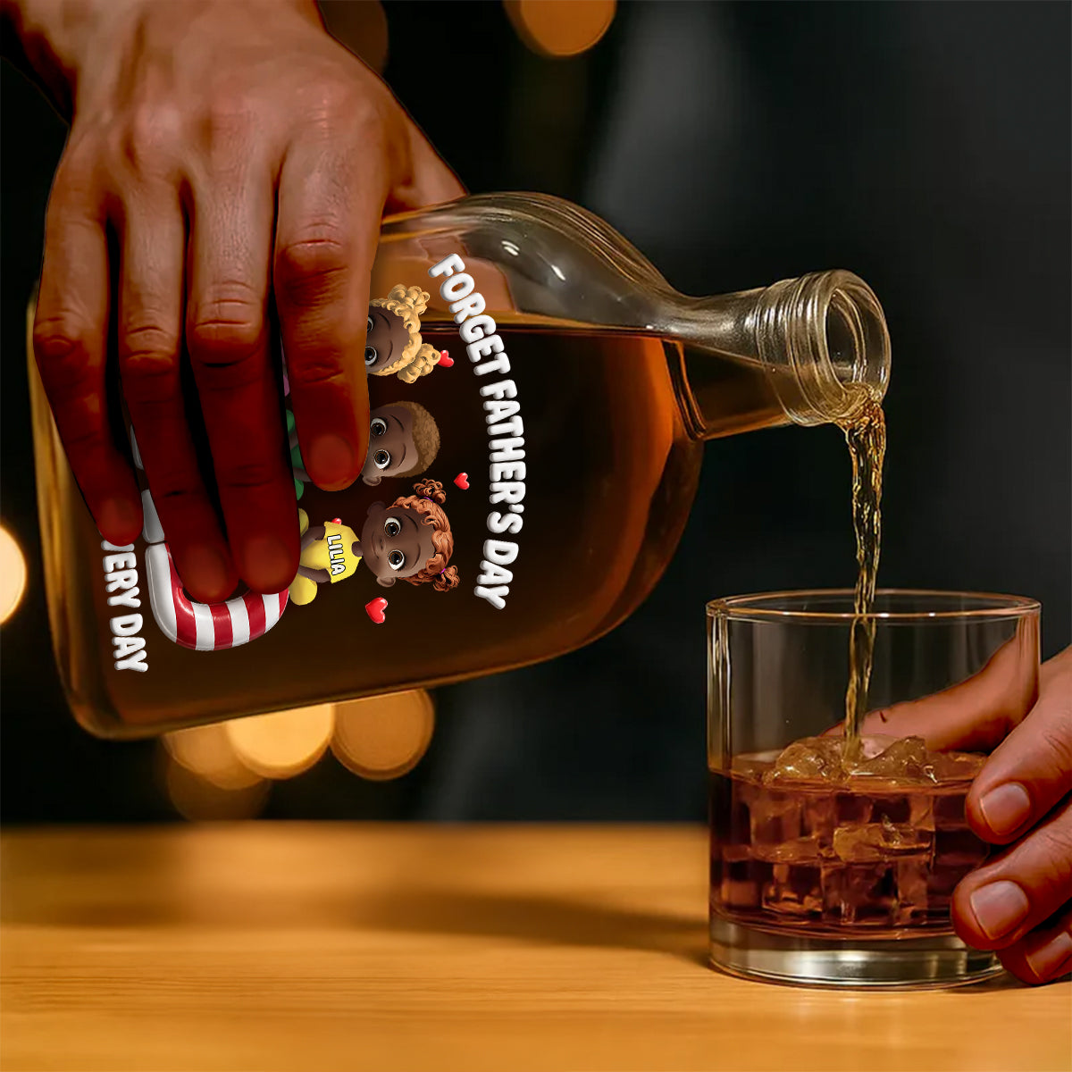 We Love You Every Day - Personalized Whiskey Bottle