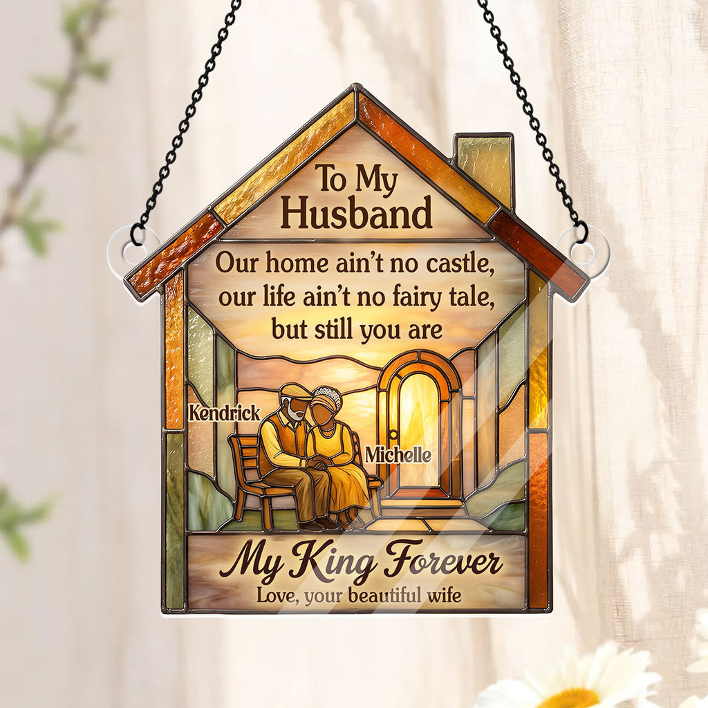Our Home Ain't No Castle - Personalized Acrylic Suncatcher