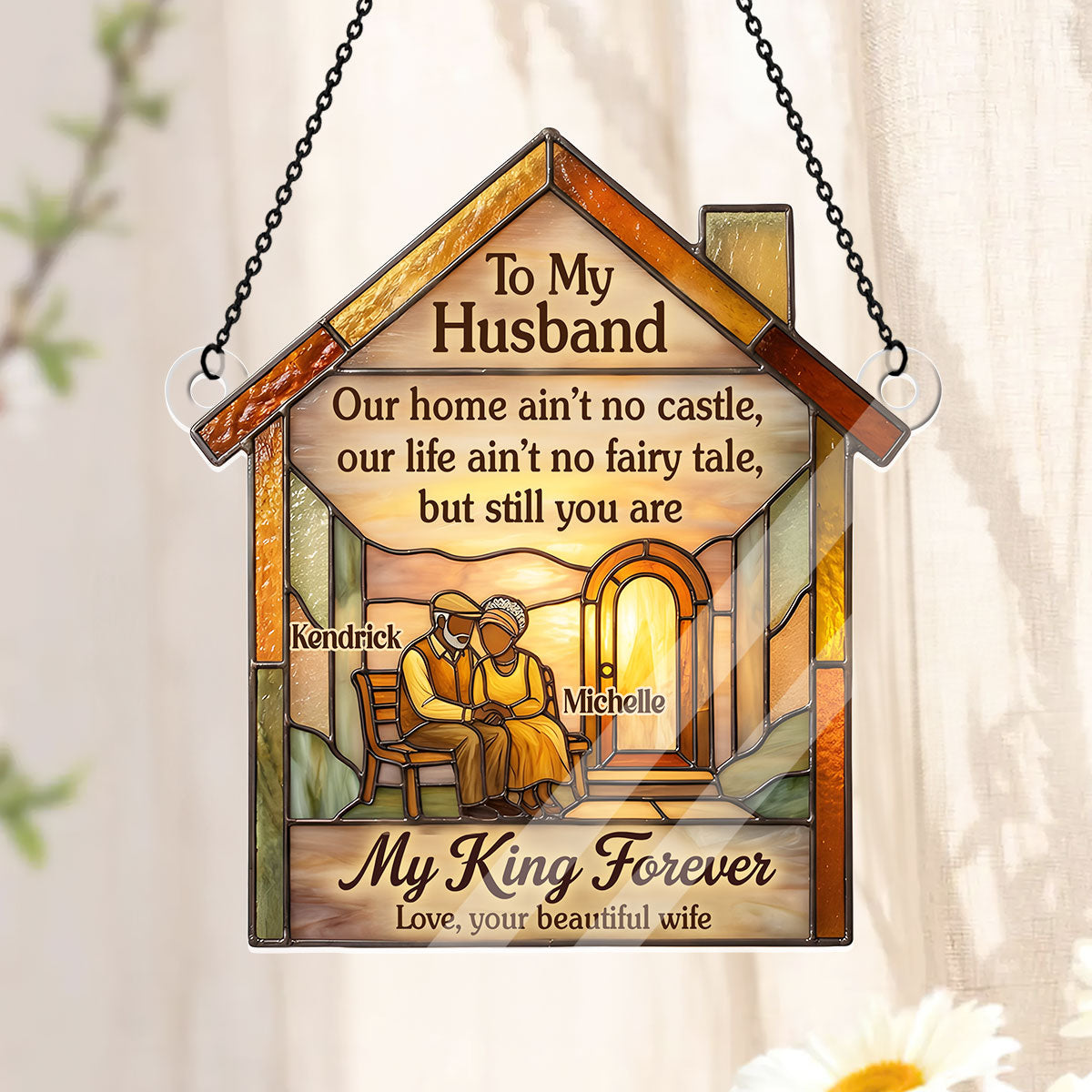 Our Home Ain't No Castle - Personalized Acrylic Suncatcher