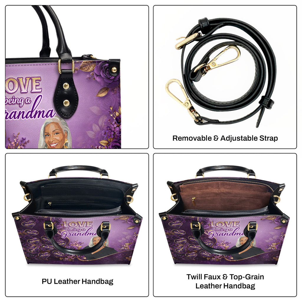 Love Being A Grandma - Personalized Leather Handbag