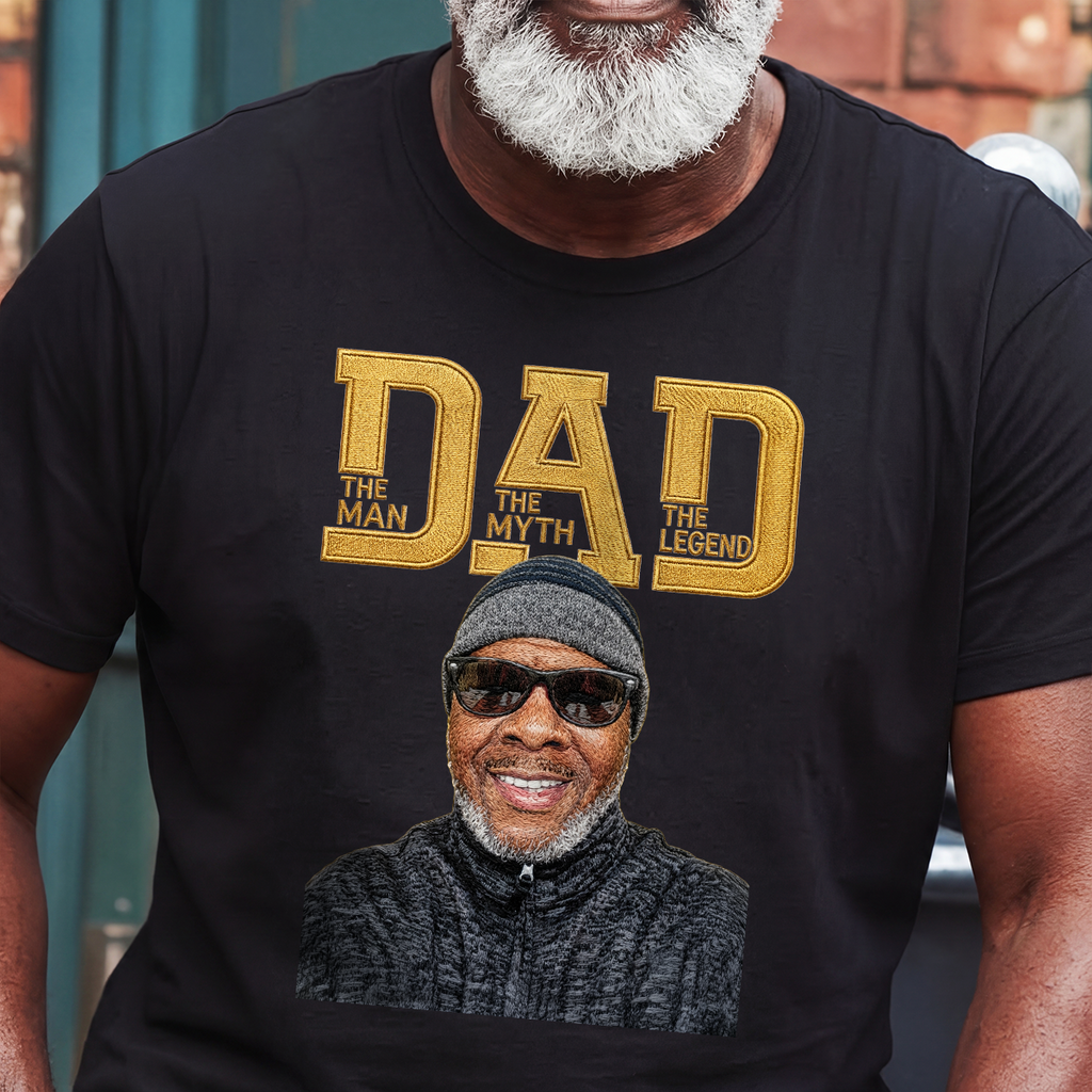 The Man The Myth The Legend Embroidery - Personalized 2D Unisex T-shirt