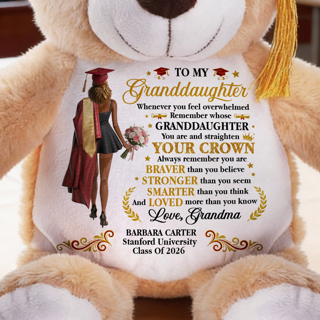 Whenever You Feel Overwhelmed - Personalized Graduation Teddy Bear