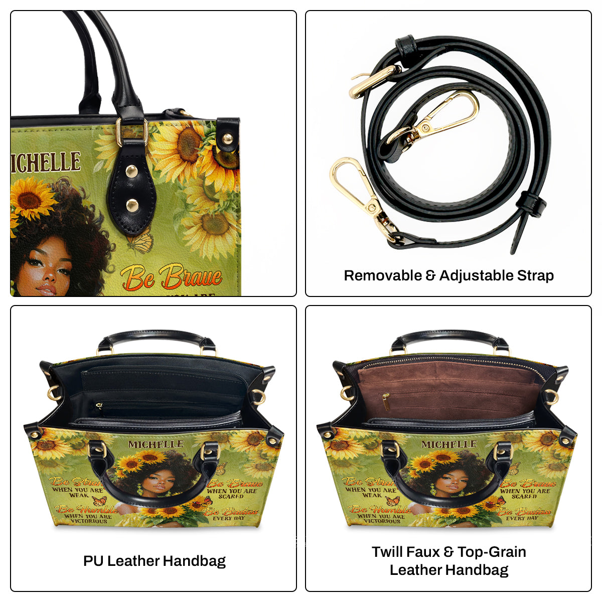 Be Badass Every Day - Personalized Leather Handbag