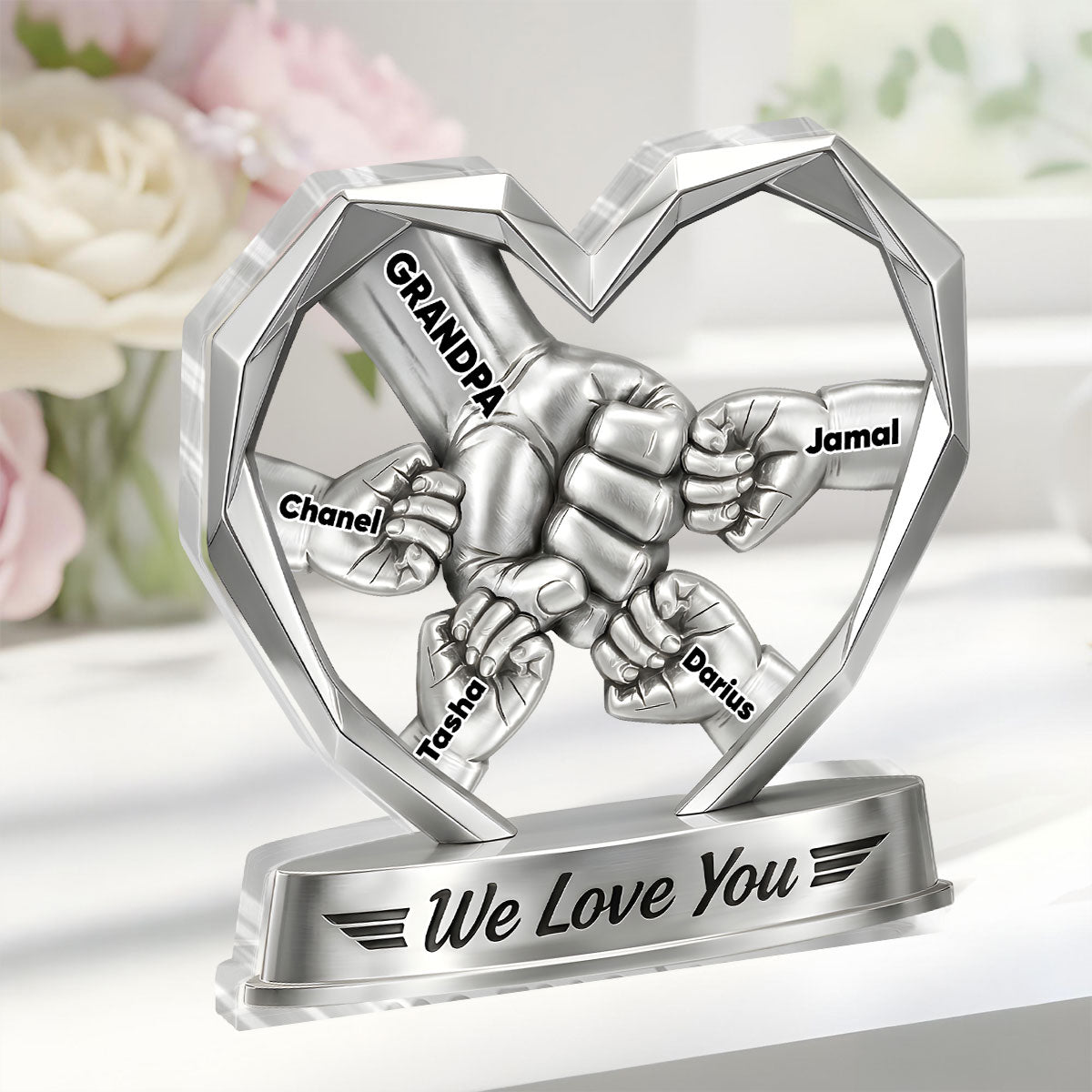 We Love You - Personalized Custom Shaped Acrylic Plaque
