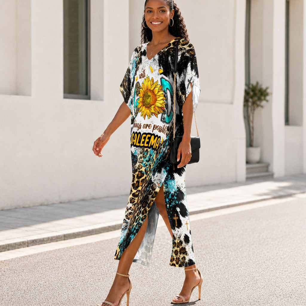 With God All Things Are Possible - Personalized Kaftan Dress