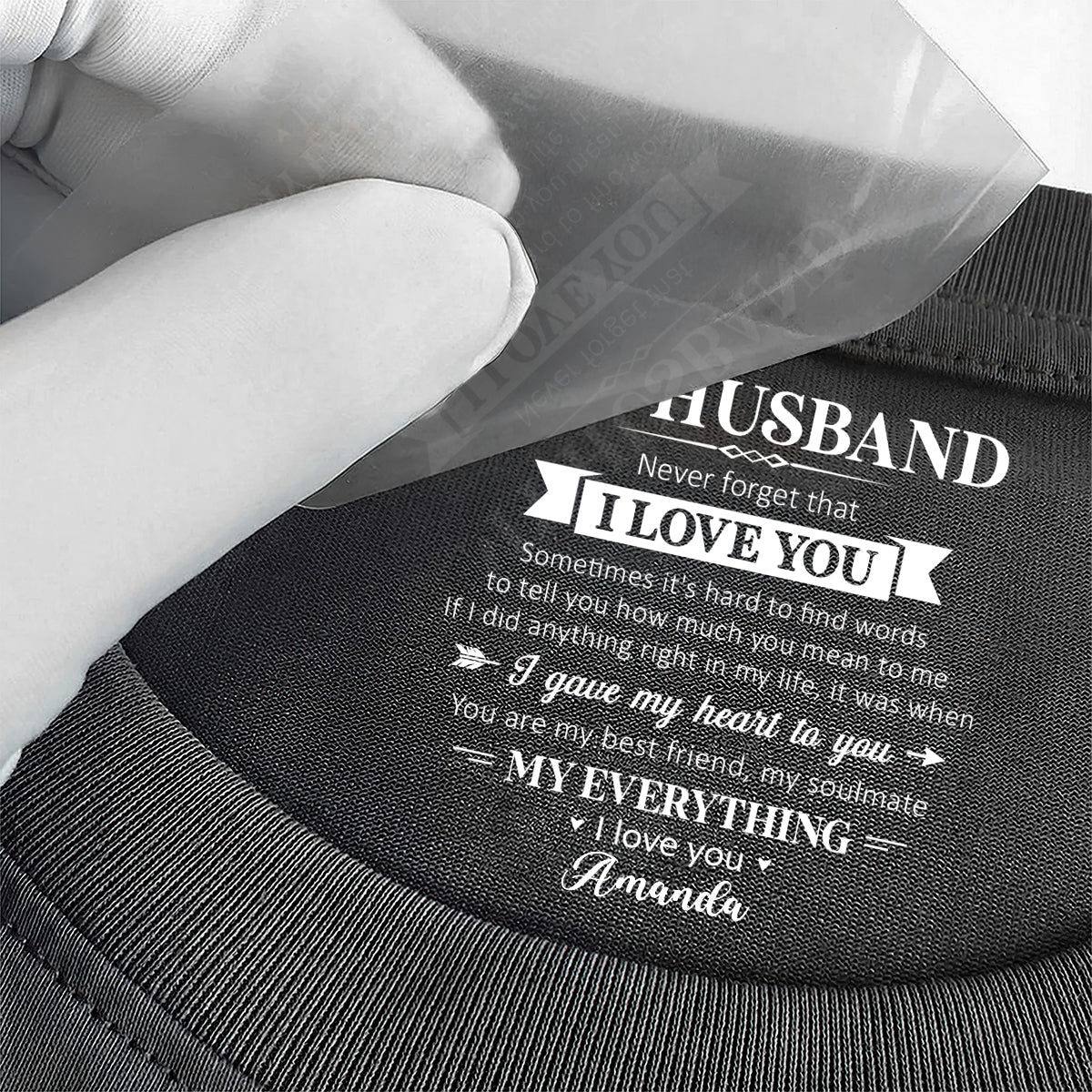 My Soulmate And My Everything - Personalized Shirt With Design Inner Neck