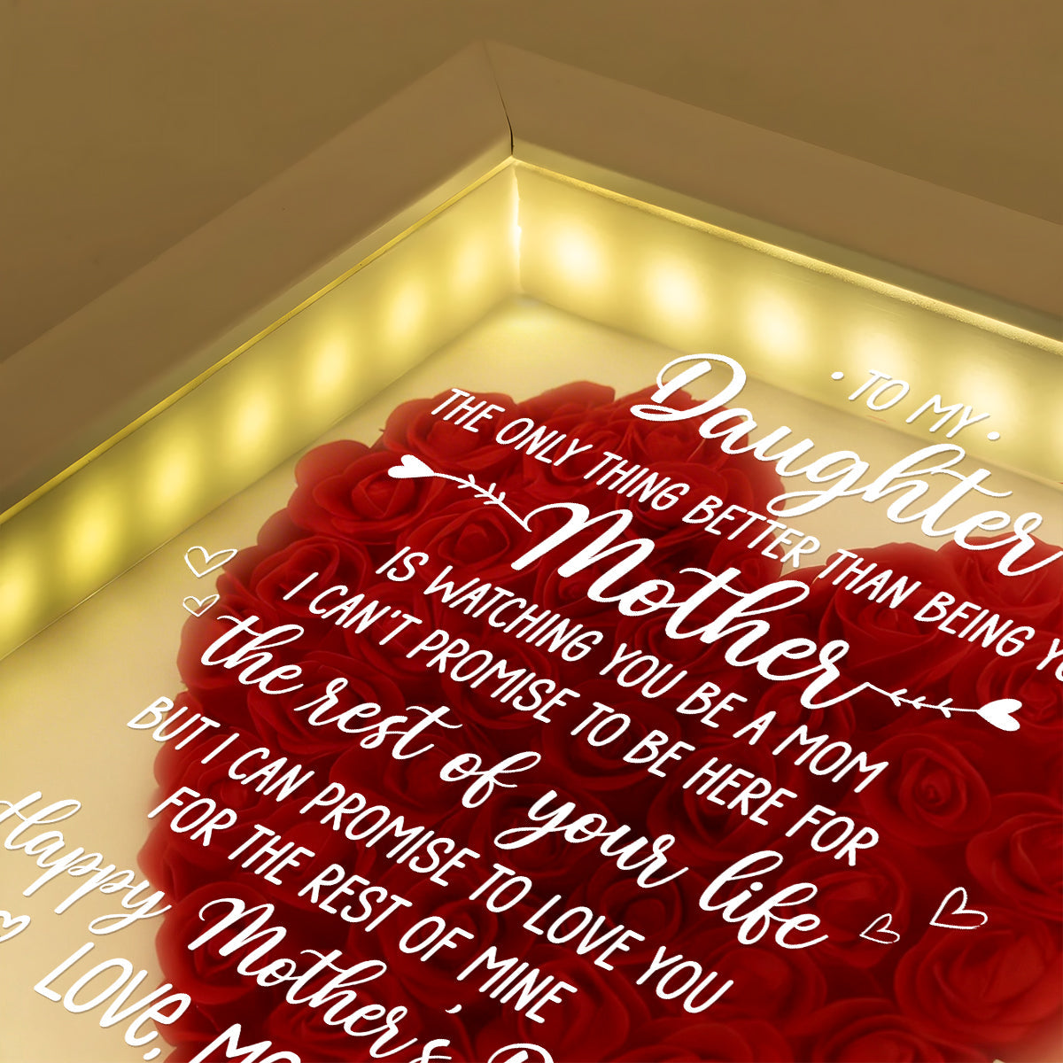 The Only Thing Better Than Being Your Mother - Personalized Heart Flower Shadow Box