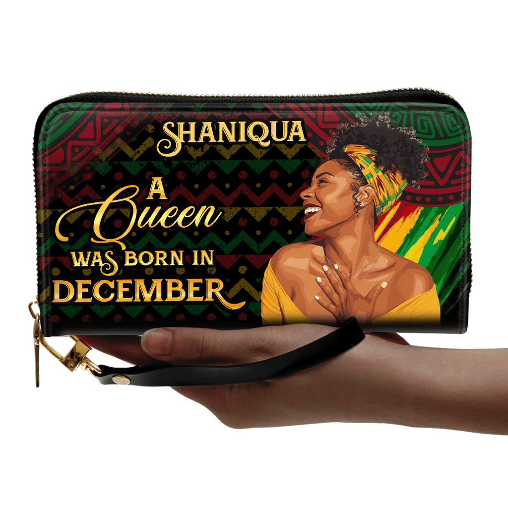 A Beautiful Black Queen - Personalized Clutch Purse