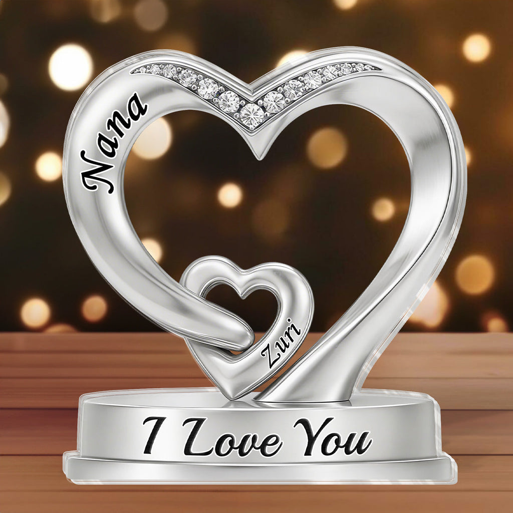 Nana's Heart - Personalized Custom Shaped Acrylic Plaque