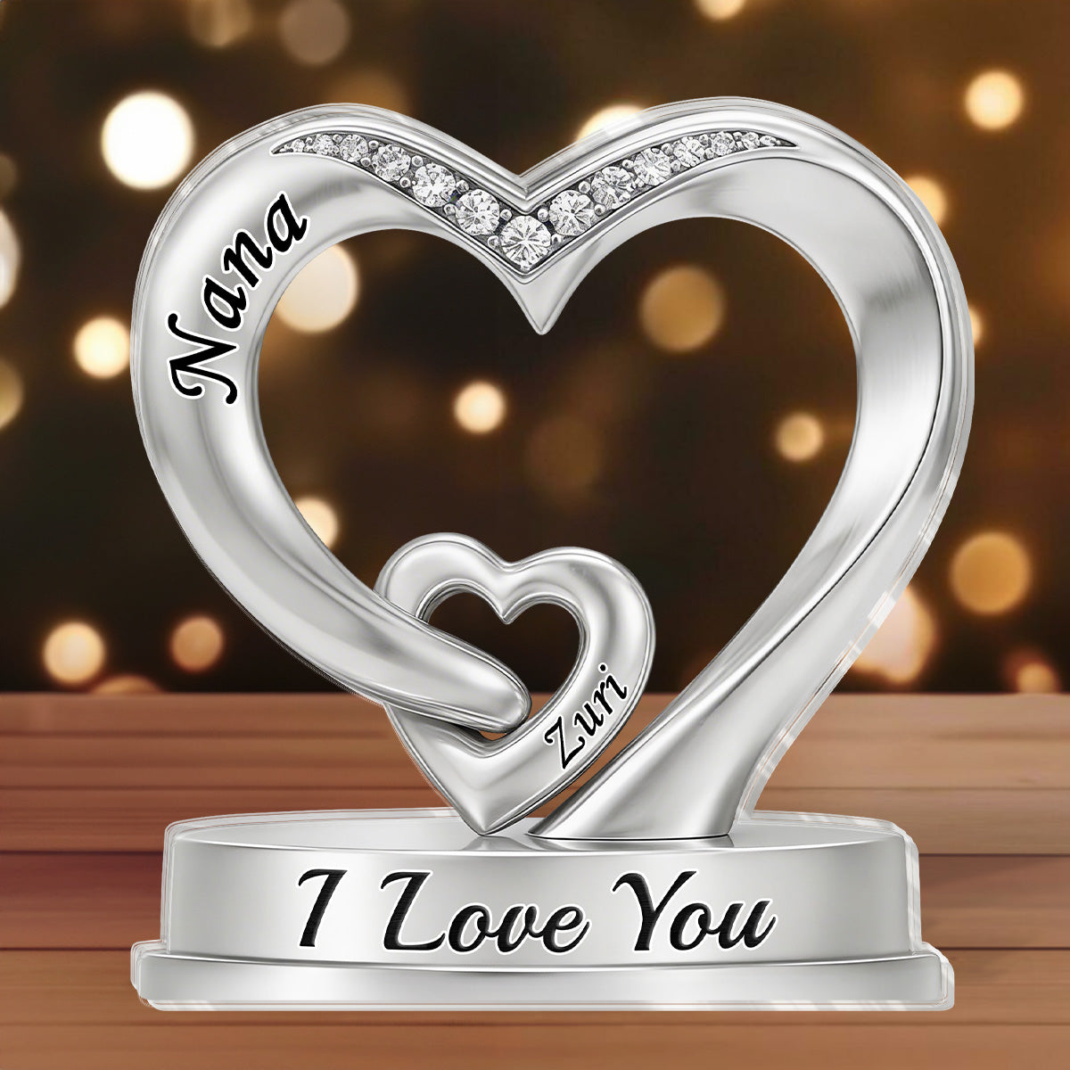 Nana's Heart - Personalized Custom Shaped Acrylic Plaque