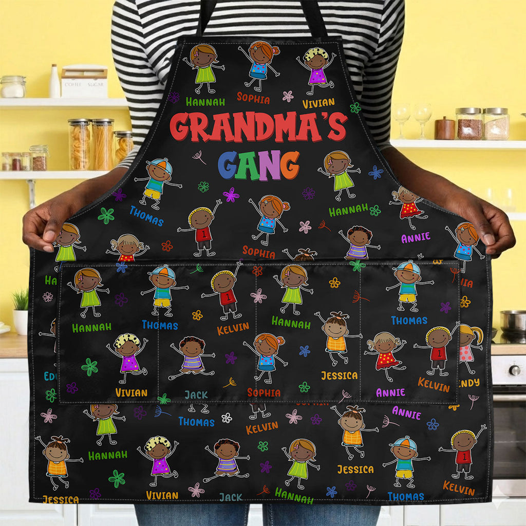 Grandma's Gang - Personalized Apron With Pocket