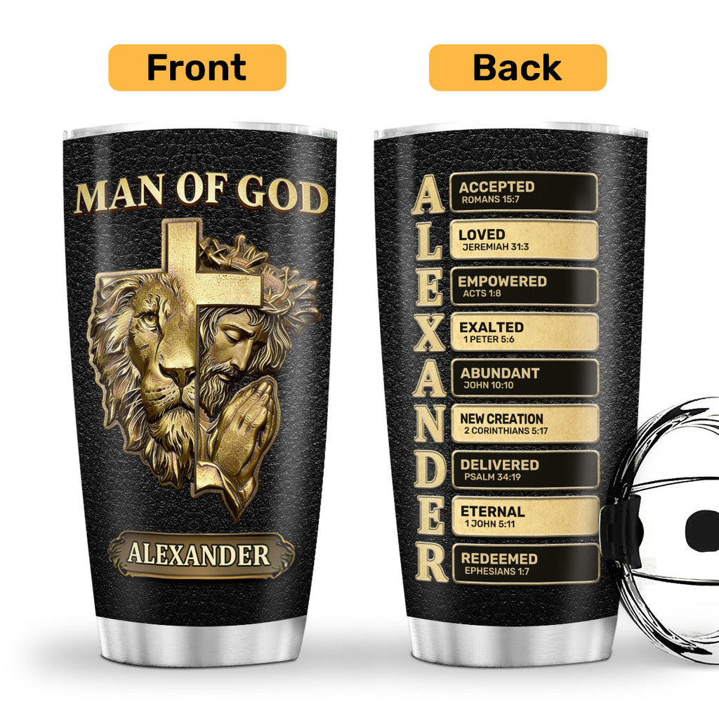 Man Of God - Personalized Stainless Steel Tumbler