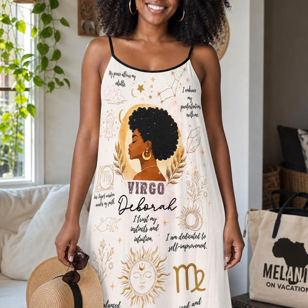 12 Zodiac Signs Ver 2 - Personalized Backless Cami Maxi Dress