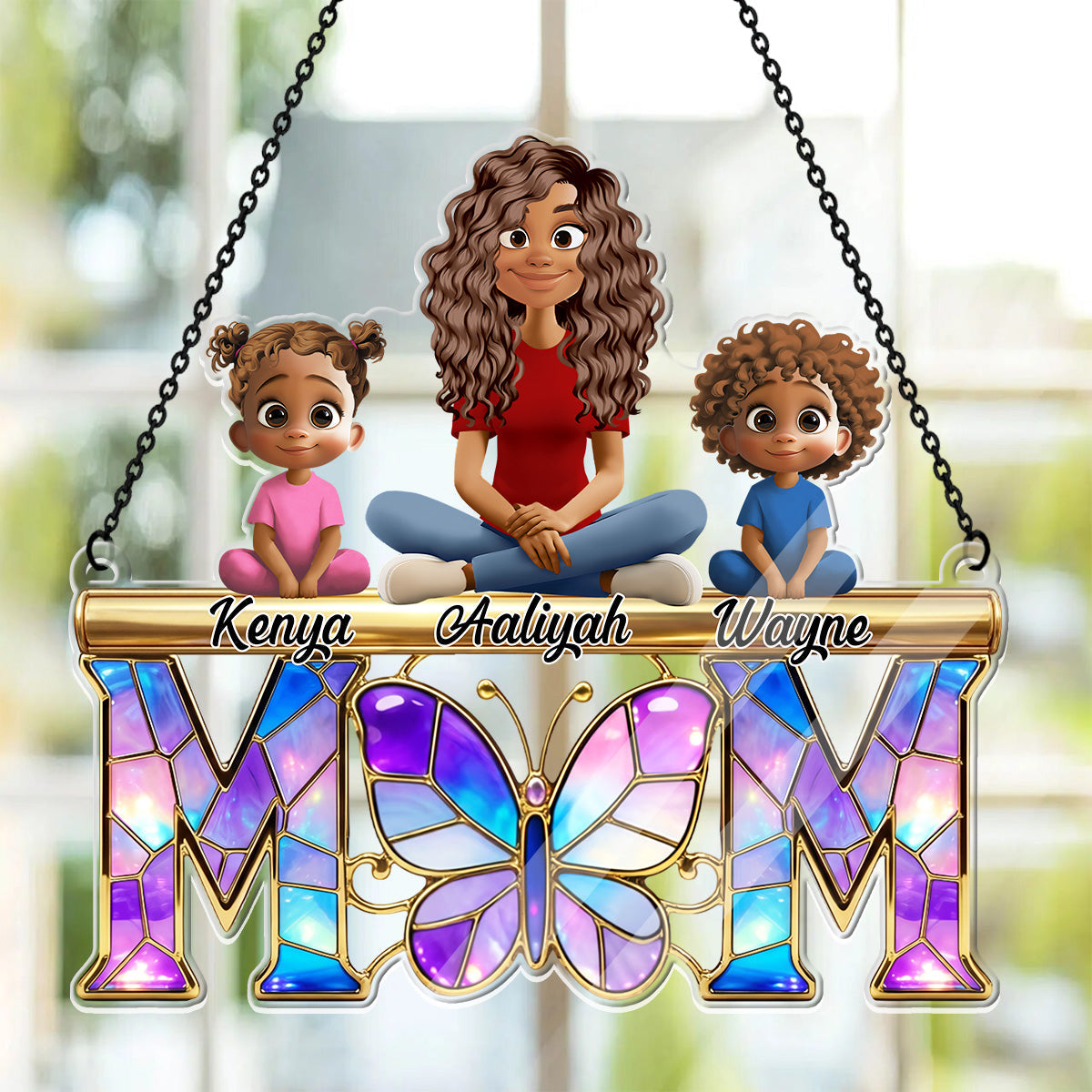 Butterfly Mom - Personalized Acrylic Suncatcher