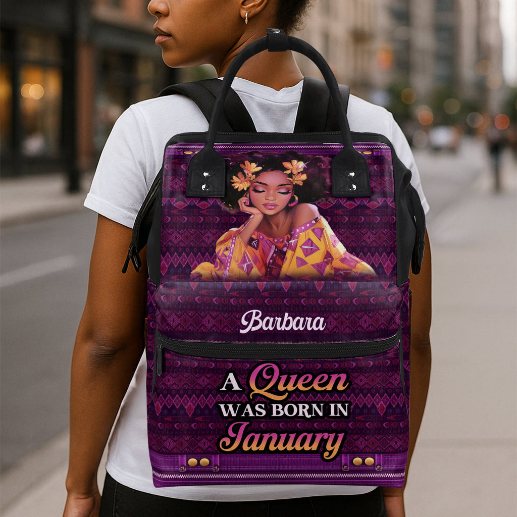 Black Queen - Personalized Duckbilled Backpack