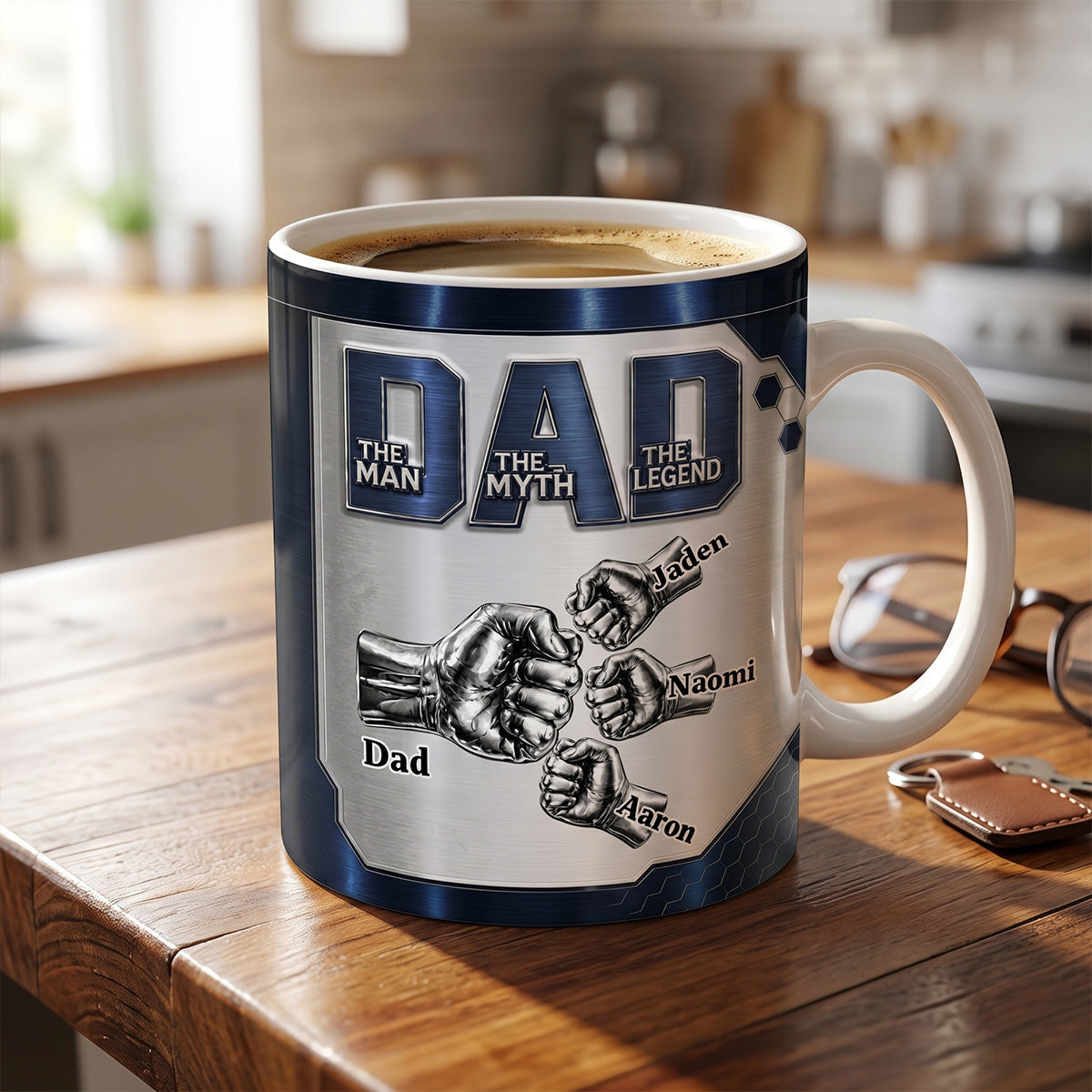 Dad The Man The Myth The Legend - Personalized Ceramic Coffee Mug