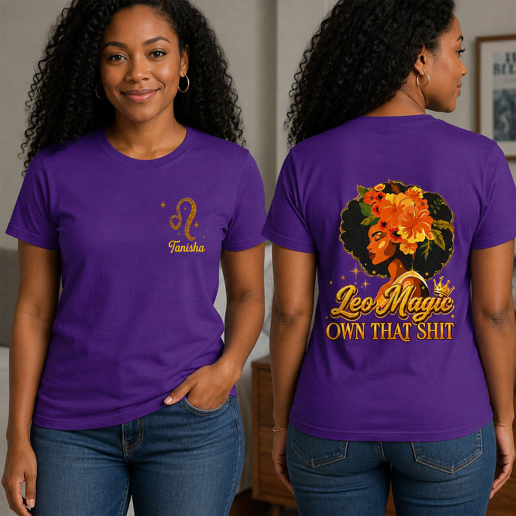 Zodiac Magic  - Personalized T-shirt With Front Back Design