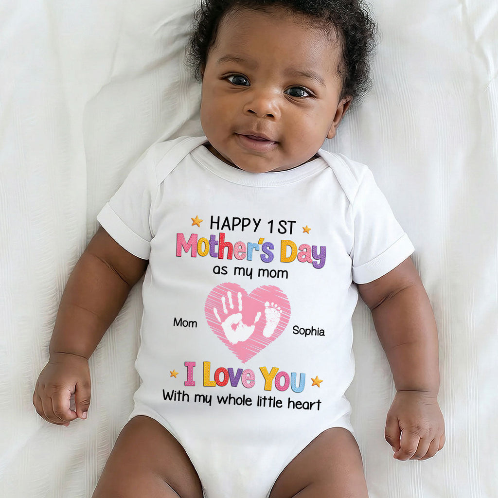 I Love You With My Whole Little Heart - Personalized Baby Onesie