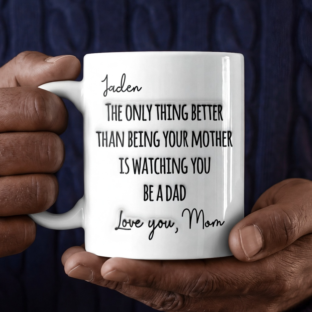 Watching My Son - Personalized Ceramic Coffee Mug