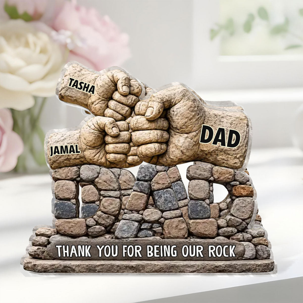 Strong Roots Loving Heart - Personalized Custom Shaped Acrylic Plaque