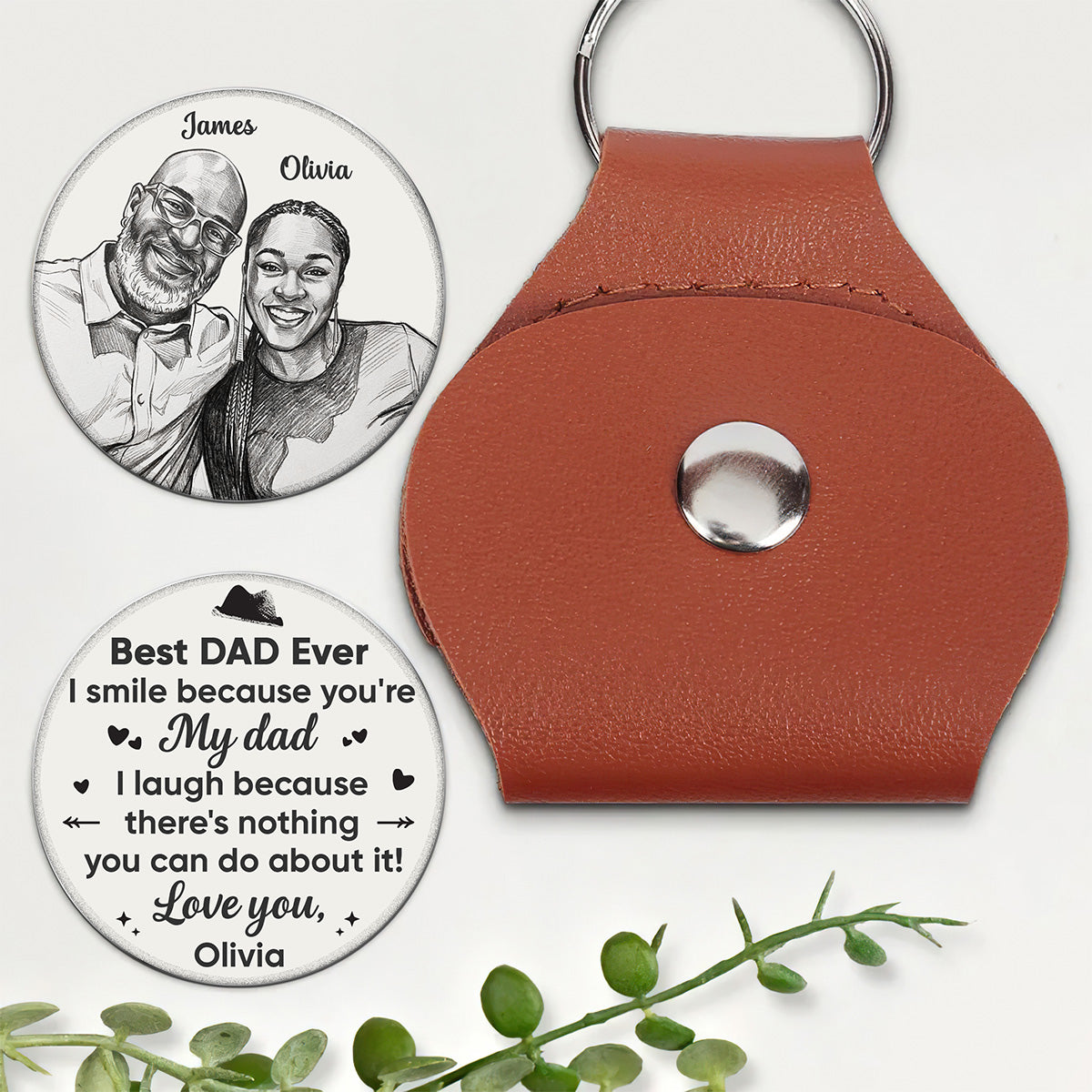 Best Dad Ever - Personalized Pocket Hug