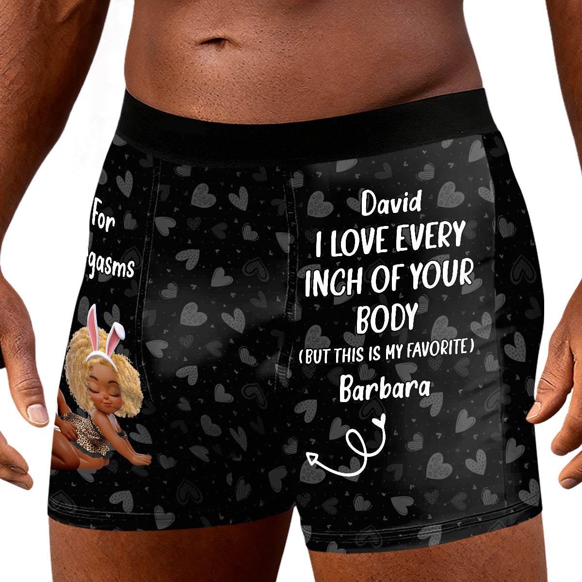 I Love Every Inch Of Your Body - Personalized Men's Boxer Briefs