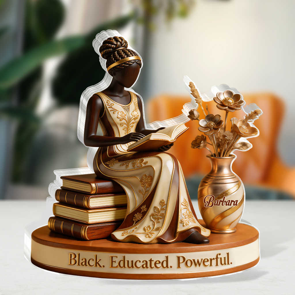 Black Educated Powerful - Personalized Custom Shaped Acrylic Plaque
