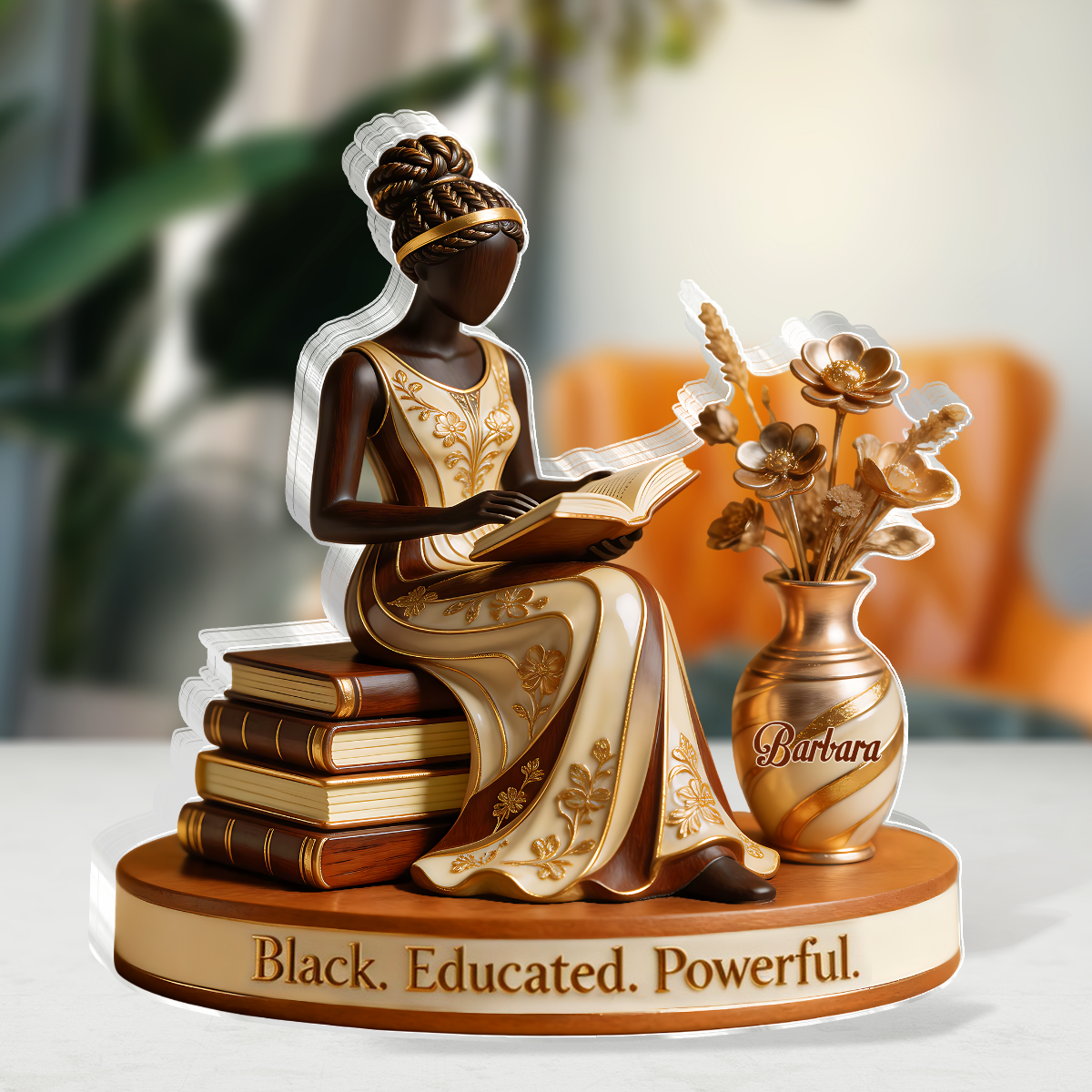 Black Educated Powerful - Personalized Custom Shaped Acrylic Plaque