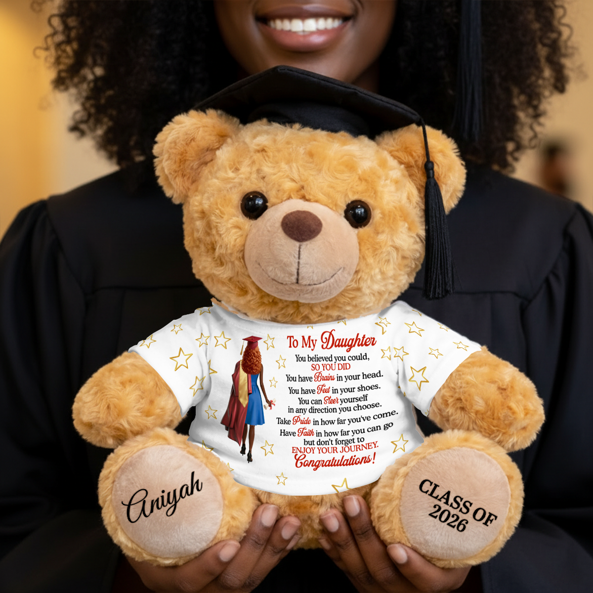 You Believed You Could So You Did - Personalized Graduation Bear With Card
