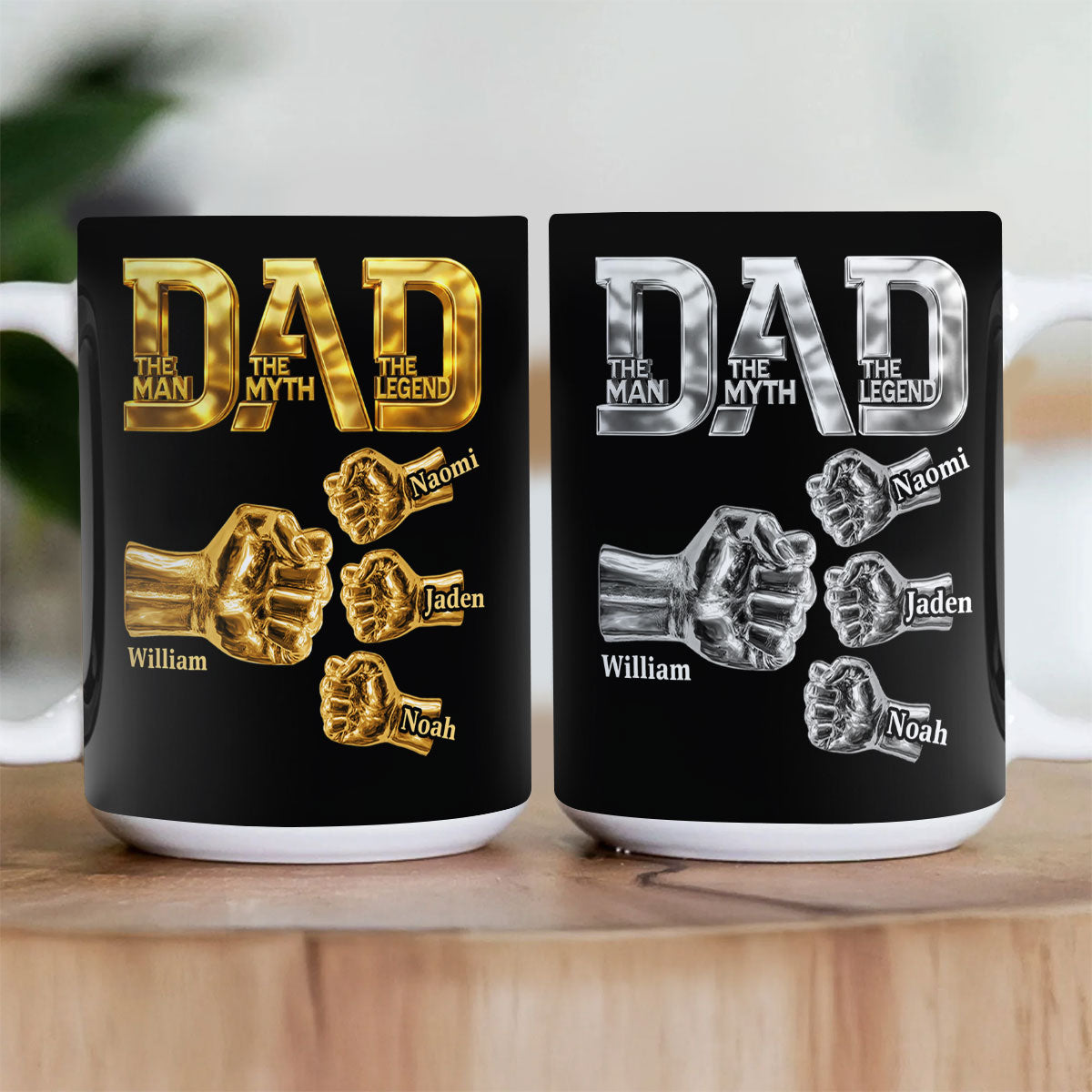 Dad The Man The Myth The Legend - Personalized Ceramic Coffee Mug