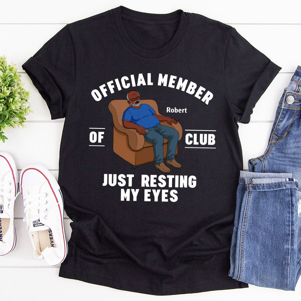 I'm Just Resting My Eyes Gift For Dad Grandpa Husband - Personalized 2D Unisex T-shirt