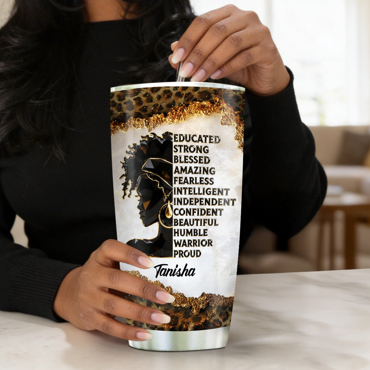 Black And Proud - Personalized Stainless Steel Tumbler