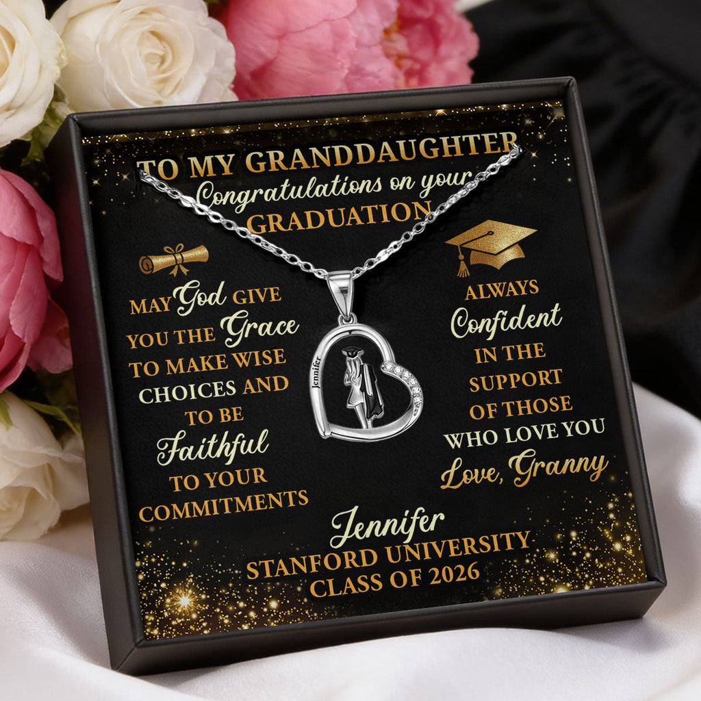 May God Give You The Grace - Personalized Graduation Girl Necklace