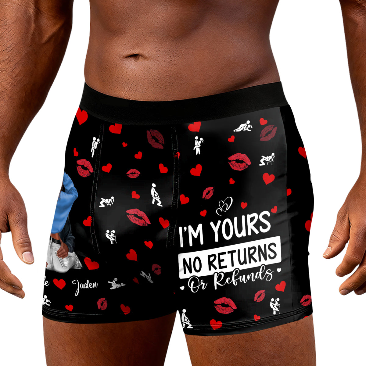 I'm Yours No Returns Or Refunds - Personalized Men's Boxer Briefs