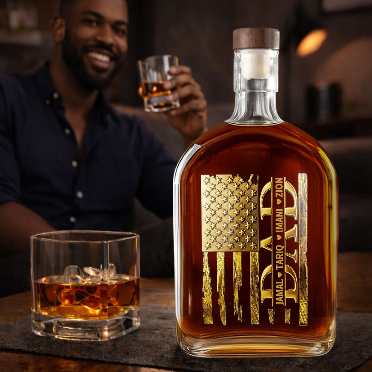 Father's Day Gift For Men - Personalized Whiskey Bottle