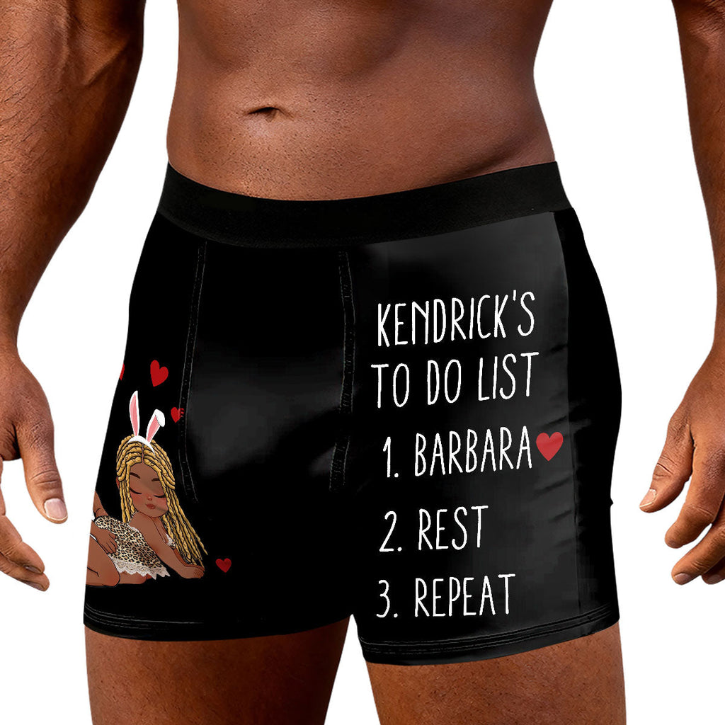 To Do List Naughty Couple - Personalized Men's Boxer Briefs