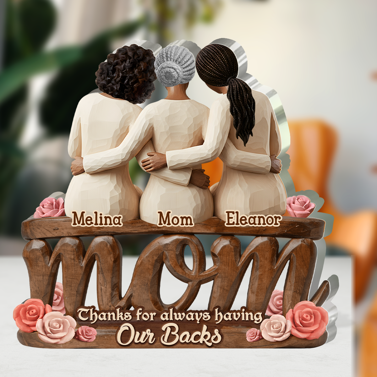 Thanks For Having Our Backs - Personalized Custom Shaped Acrylic Plaque