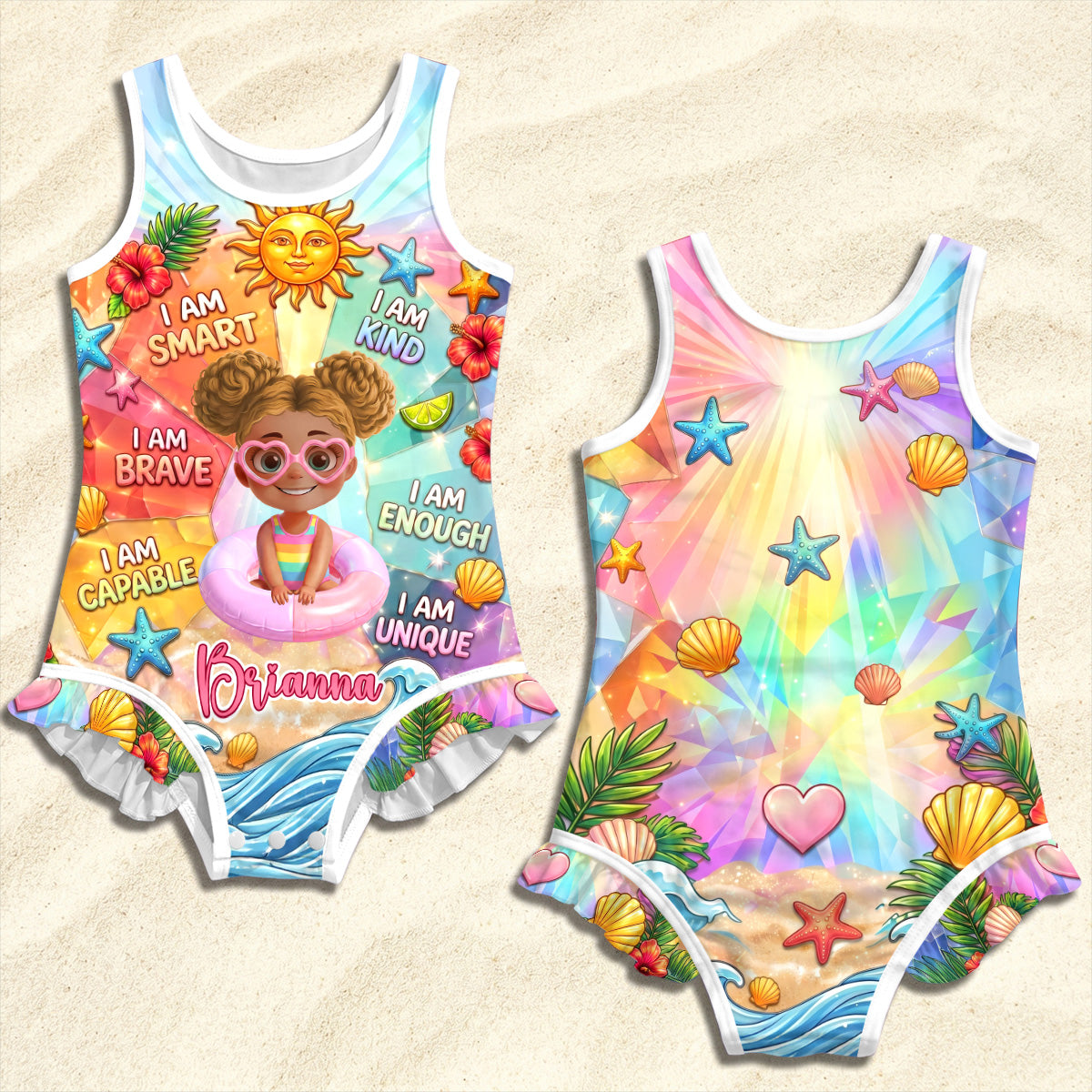 I Am Smart - Personalized One-Piece Swimsuit