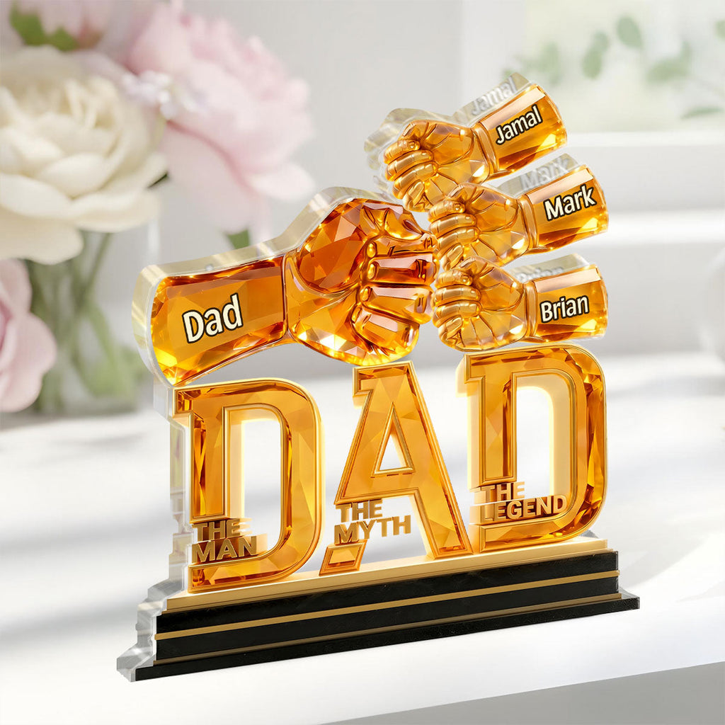 Dad The Man The Myth The Legend - Personalized Custom Shaped Acrylic Plaque
