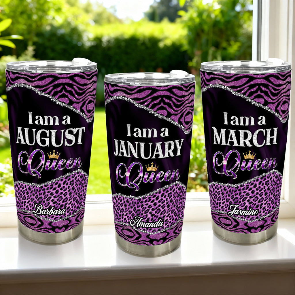I Am A Queen - Personalized Stainless Steel Tumbler